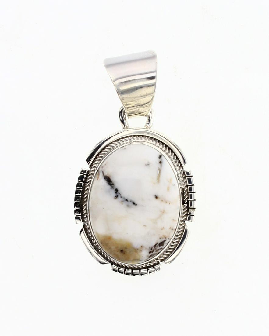 Sheila Becenti White Buffalo Pendant (1 of 2)