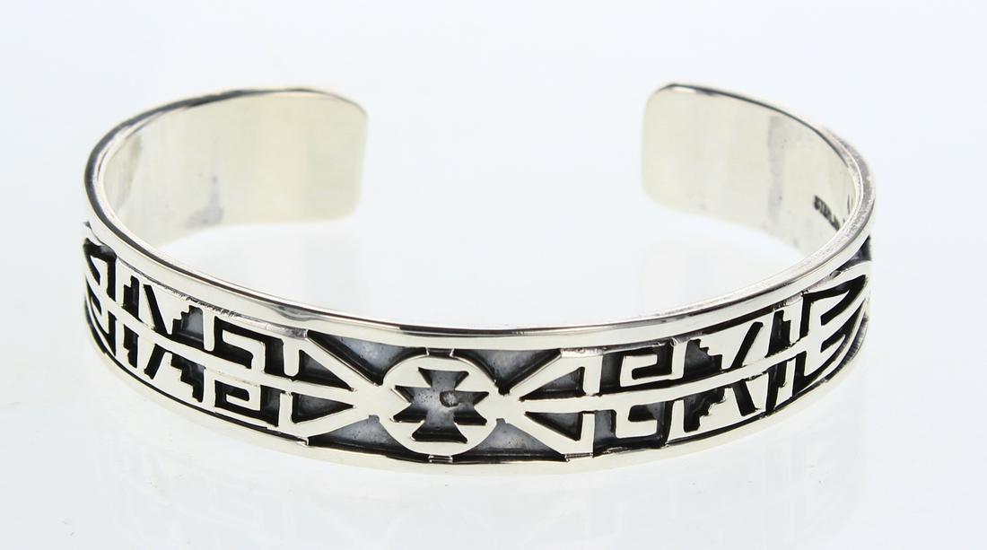 Randy Billy Geometric Overlay Cuff Bracelet (1 of 3)
