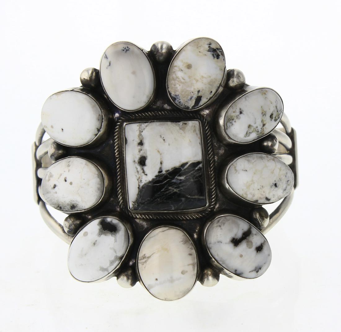 Bobby Johnson White Buffalo Large Cluster Cuff Bracelet (1 of 3)