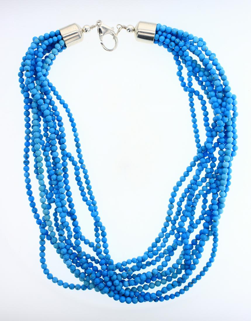 Kingman Turquoise 10 Strand Necklace (1 of 2)