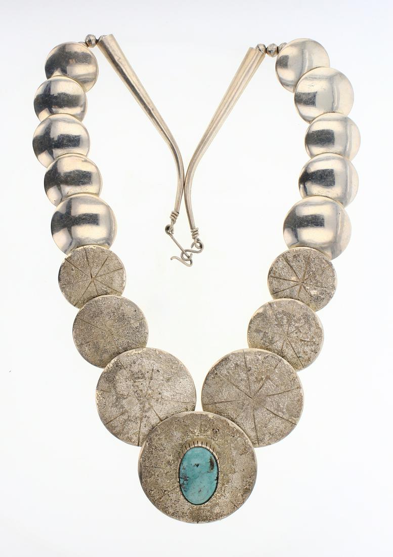 Old Pawn Turquoise Disc Necklace (1 of 2)