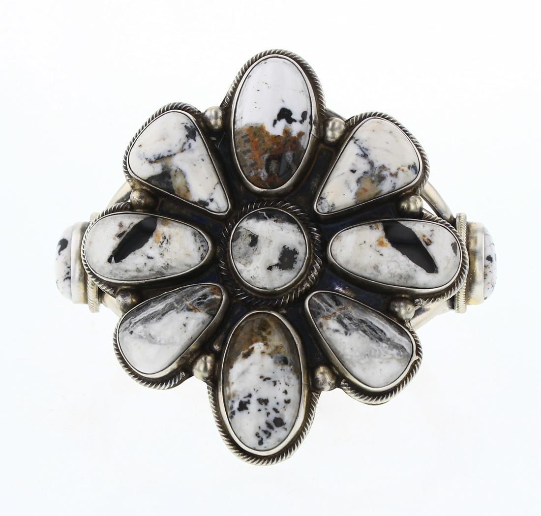 Kathleen Chavez White Buffalo Cluster Cuff Bracelet (1 of 3)