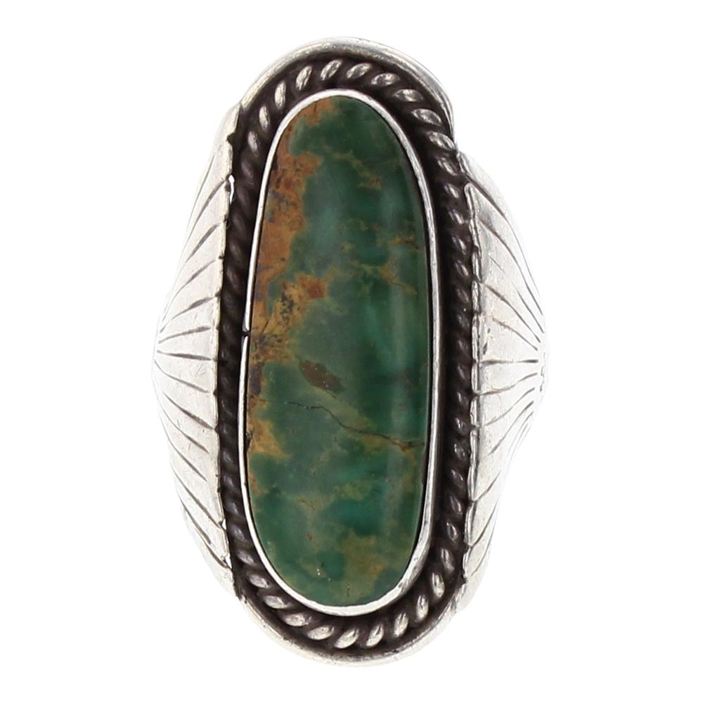 Old Pawn Nevada Turquoise Elongated Ring (1 of 3)