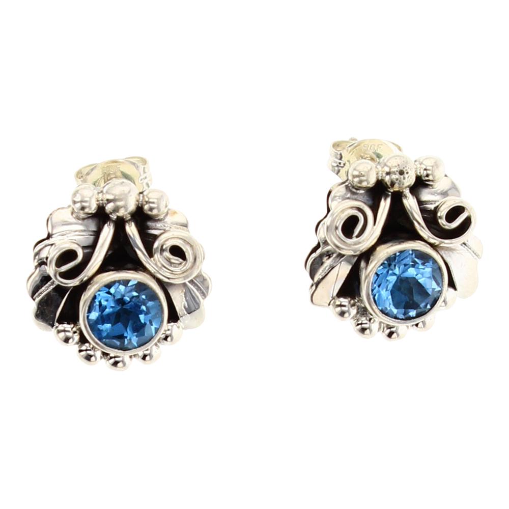 RB Blue Topaz Post Earrings (1 of 2)
