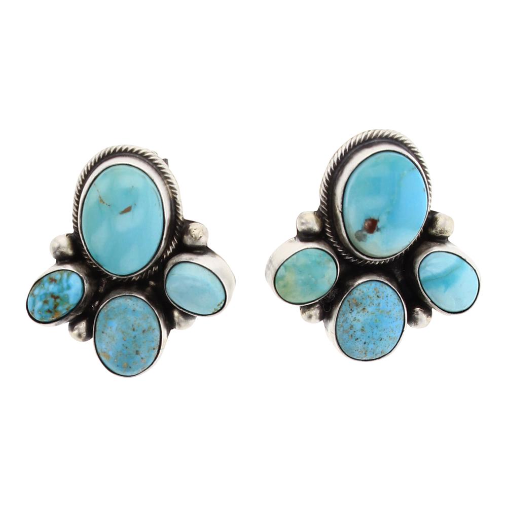 Esther Spencer Tonopah Turquoise Post Earrings (1 of 2)