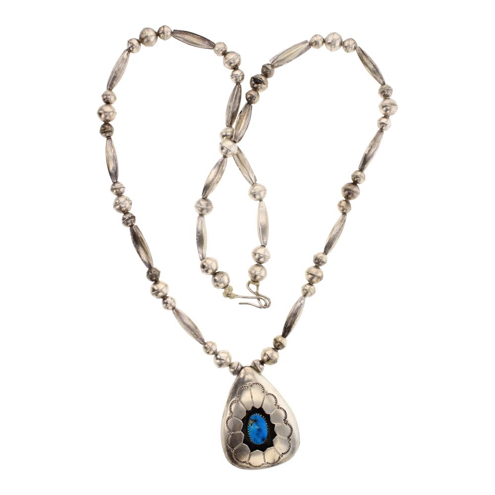 Vintage Shadow Box Turquoise Necklace (1 of 2)