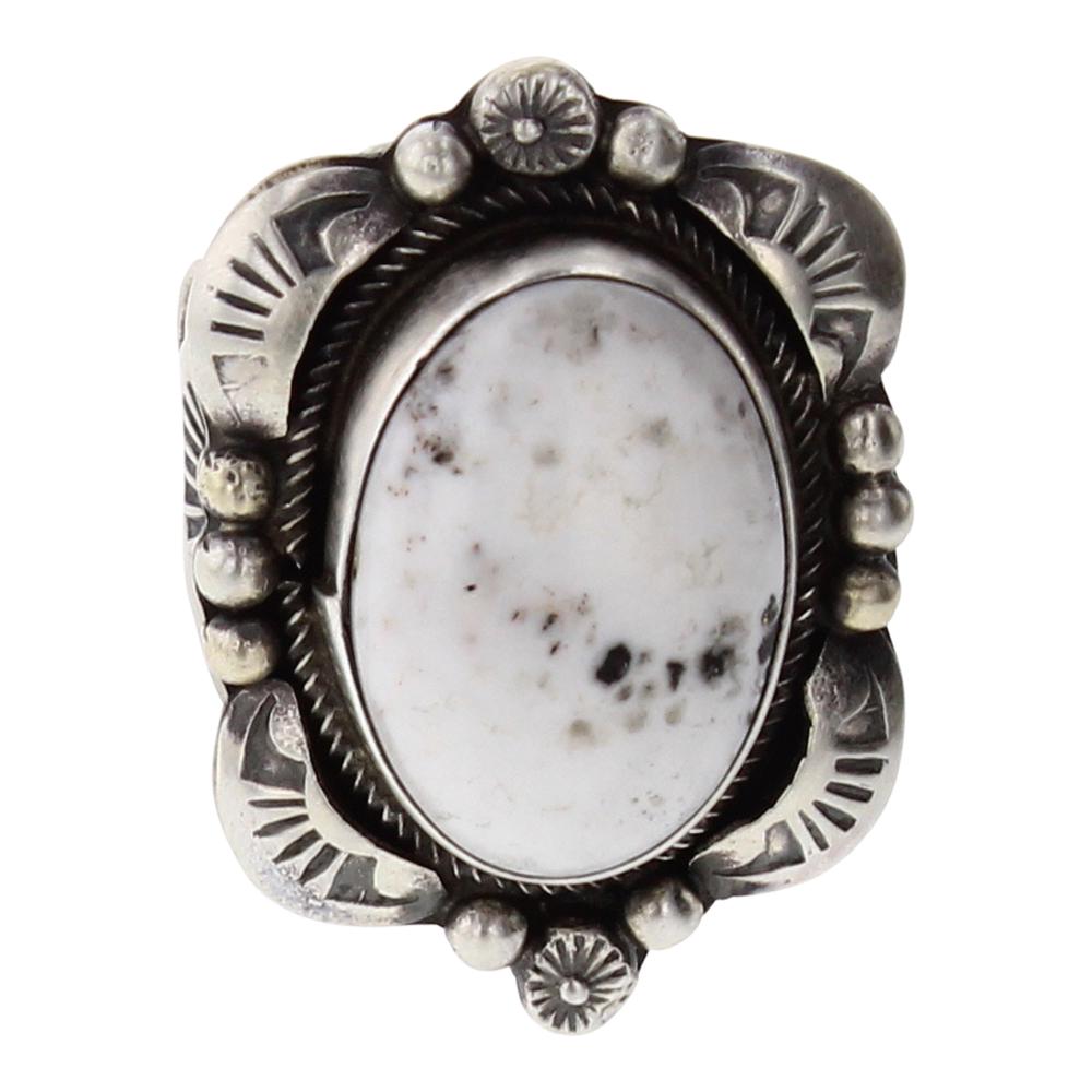 Sheila Becenti White Buffalo Ring (1 of 4)