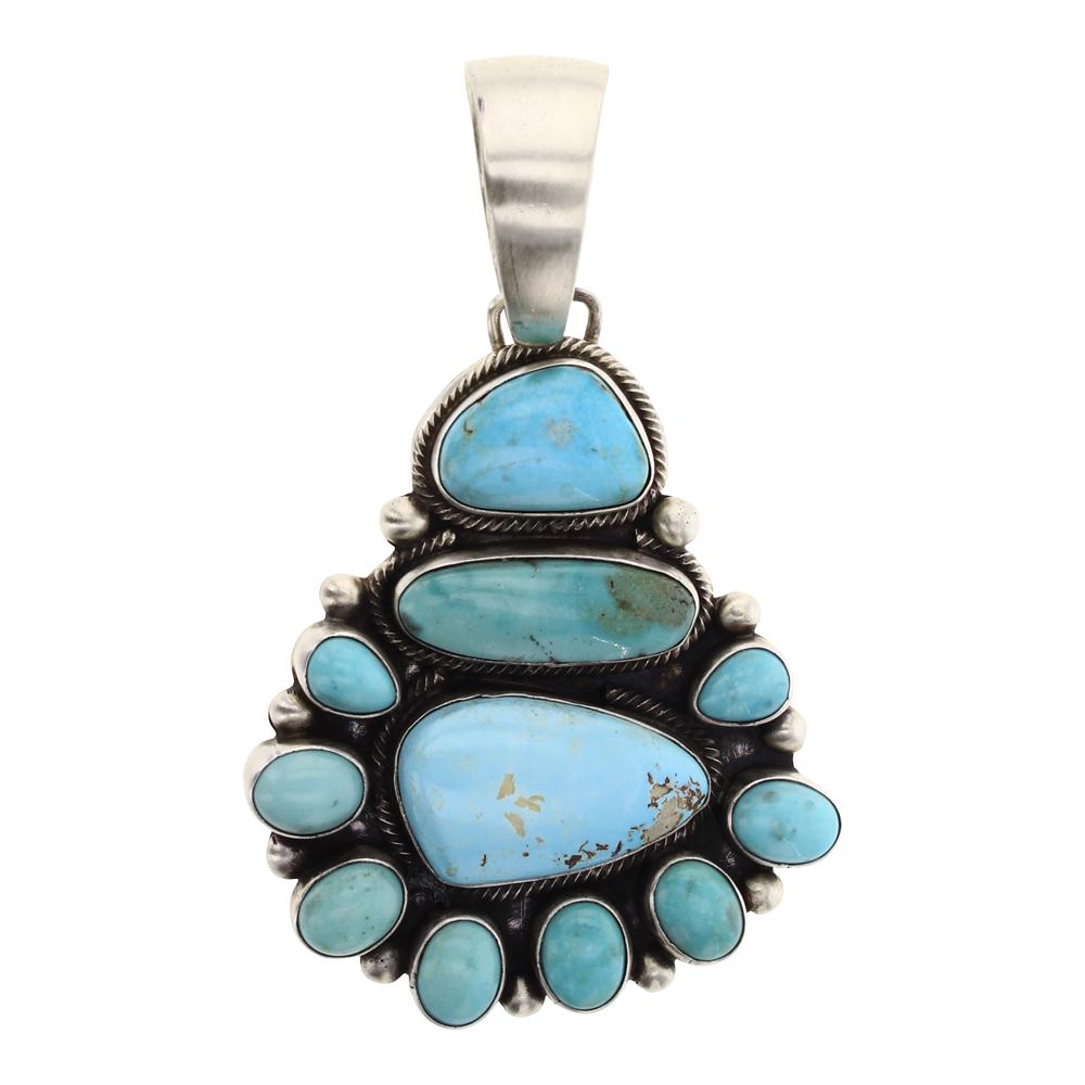 Bobby Johnson Tonopah Turquoise Freeform Cluster (1 of 2)