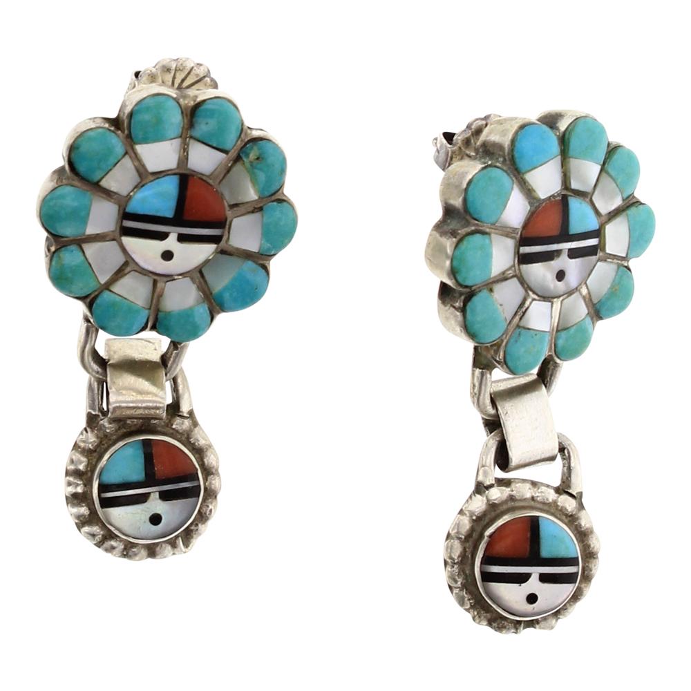 Vintage Zuni Multicolor Earrings (1 of 2)