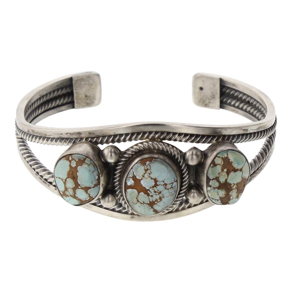 Jimmy Lee Number Eight Turquoise Twist  Cuff Bracelet (1 of 3)