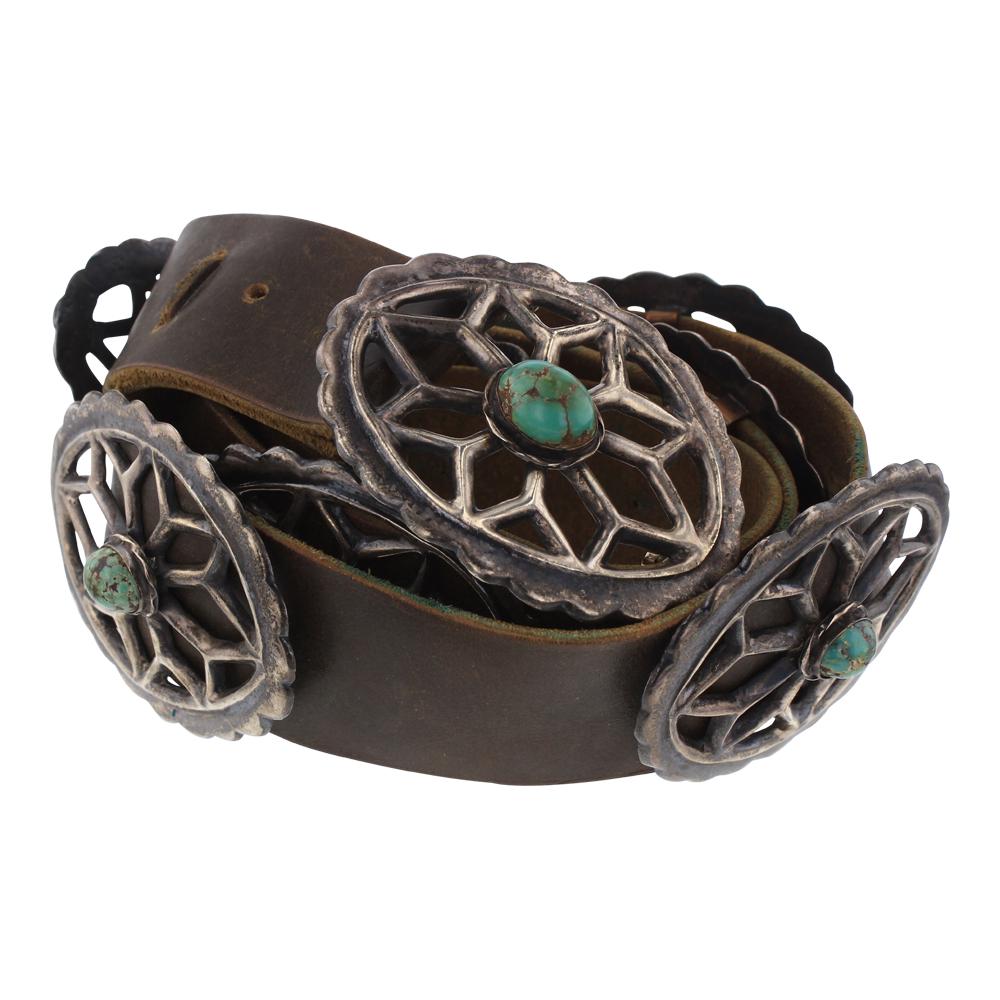 Old Pawn Royston Turquoise Concho Belt (1 of 4)