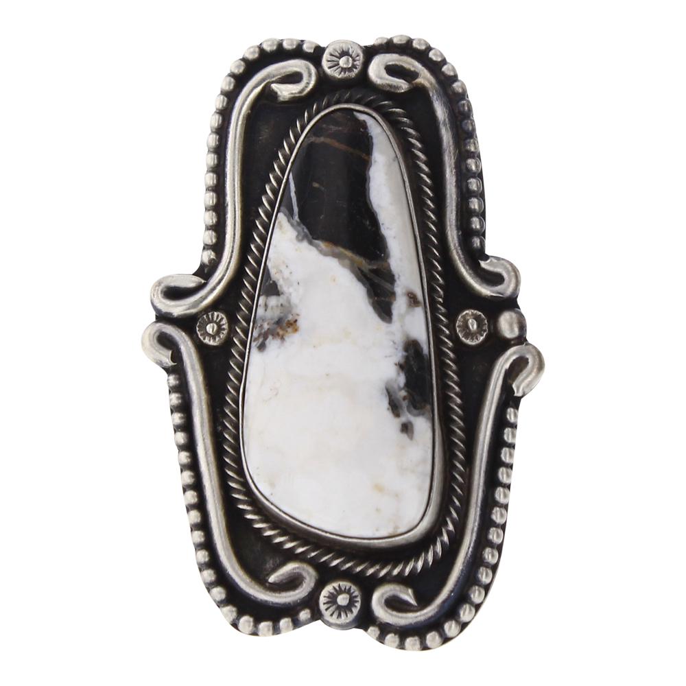 Sheila Becenti White Buffalo Ring (1 of 3)