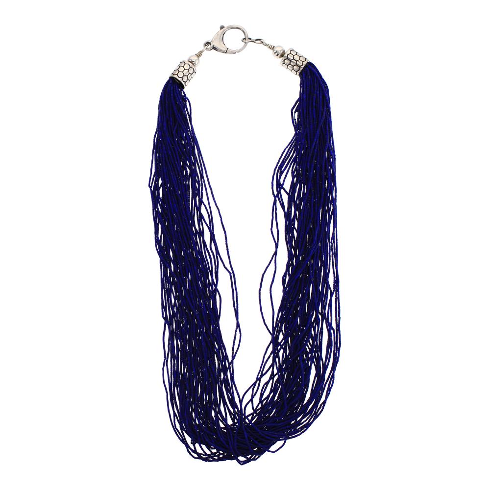 Vintage Lapis 50 Strand Micro bead Lapis Necklace (1 of 2)