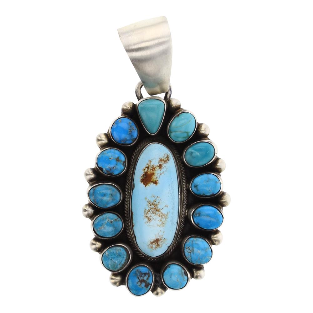 Kathleen Chavez Mixed Turquoise Cluster Pendant (1 of 2)