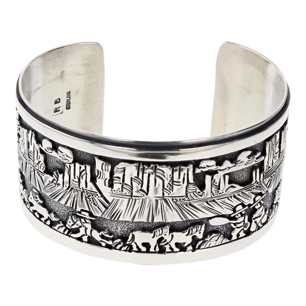 Randy Billy Story Teller Overlay Wide Cuff Bracelet (1 of 4)