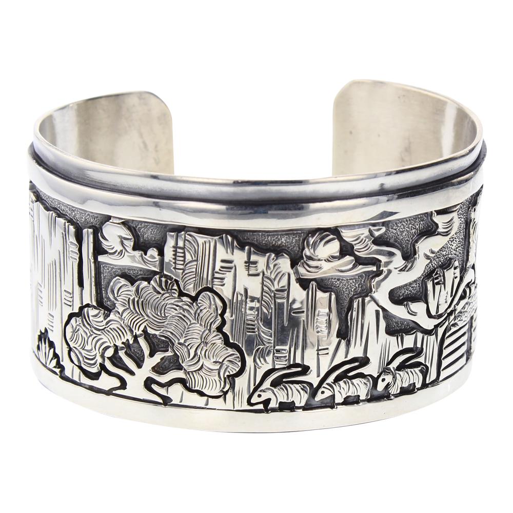 Randy Billy Story Teller Overlay Wide Cuff Bracelet (1 of 4)