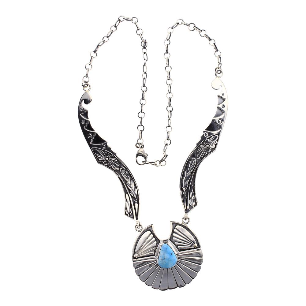 Randy Billy Turquoise Overlay Necklace (1 of 2)
