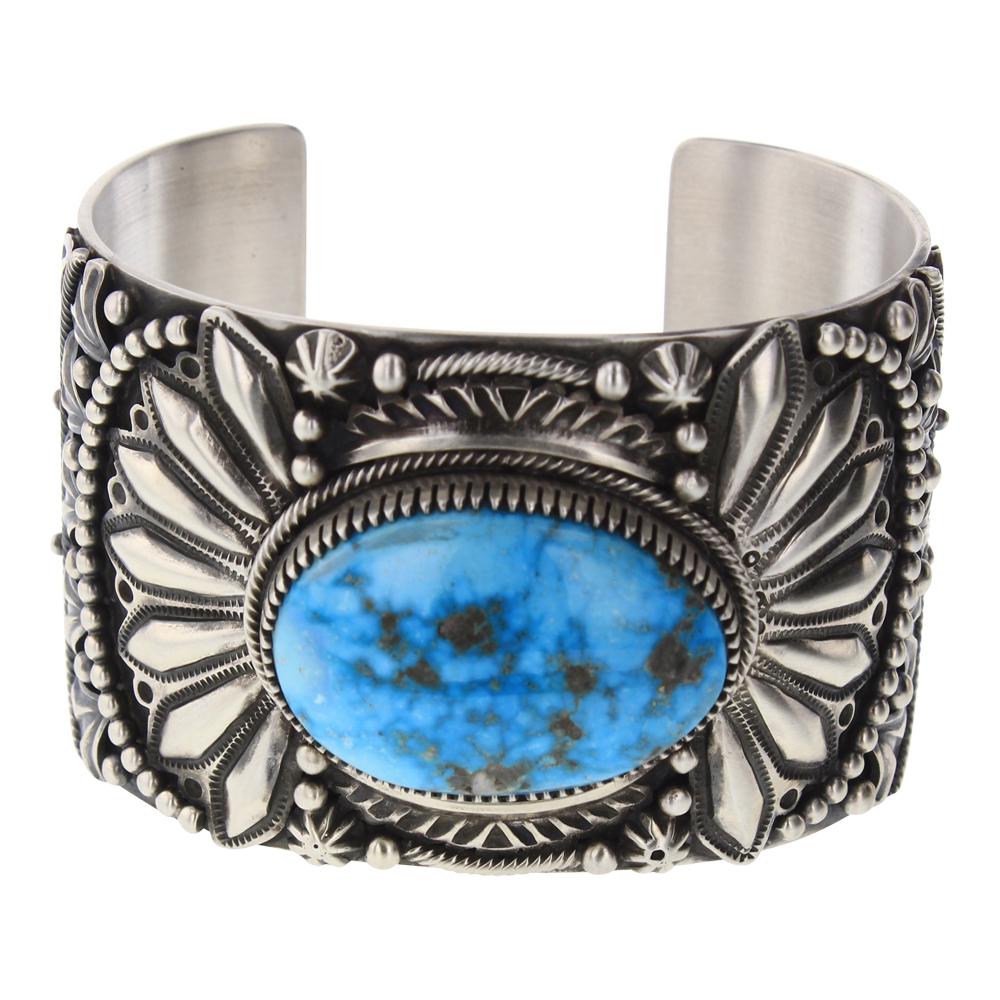 Mark Yazzie Water web Kingman Turquoise Heavy Stamp (1 of 3)