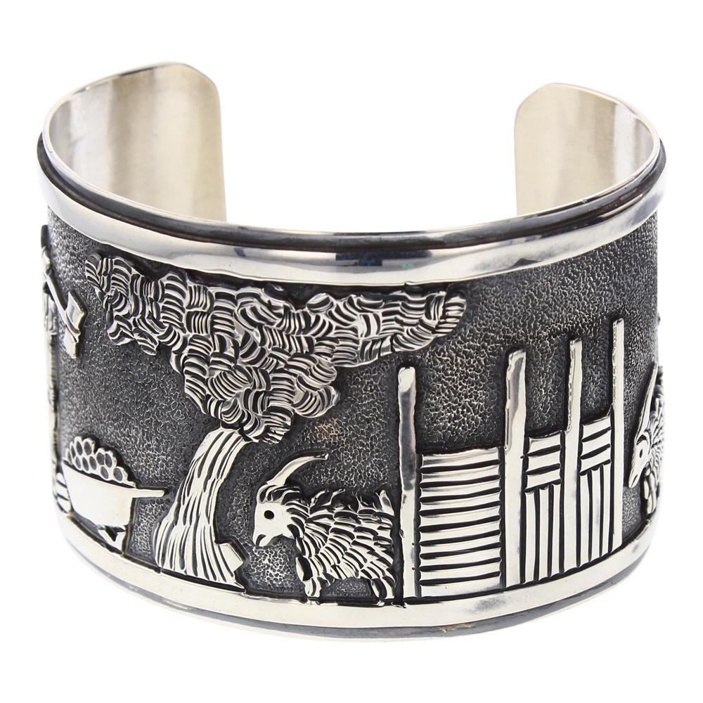 Randy Billy Story Teller Overlay Wide Cuff Bracelet (1 of 4)