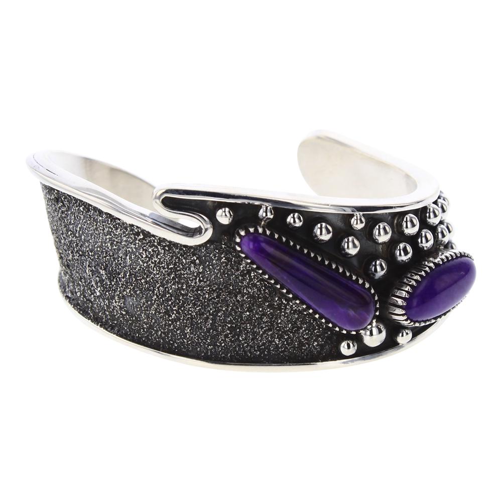 Mark Yazzie Gem Grade Sugilite Contemporary Cuff (1 of 4)