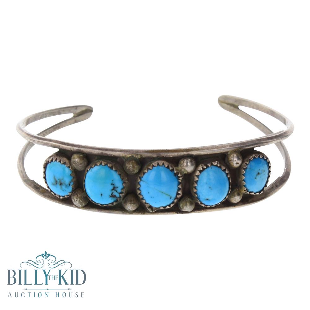 Vintage Pawn Turquoise Row Bracelet (1 of 3)