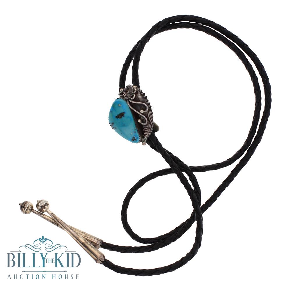 Old Pawn Nugget Turquoise Bolo Tie (1 of 3)