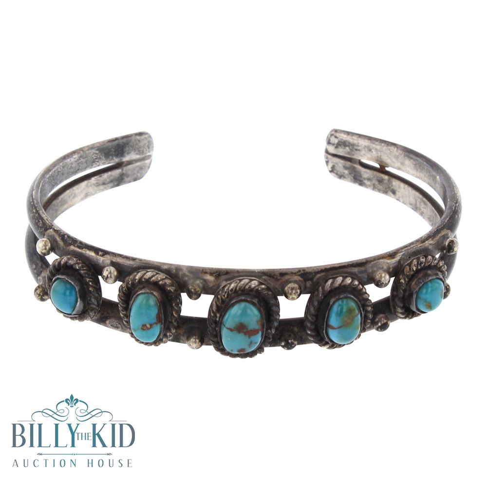 Old Pawn Turquoise Vintage Row Bracelet (1 of 3)
