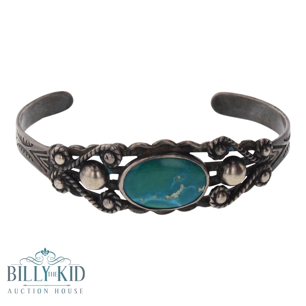 Fred Harvey Era Old Pawn Turquoise Bracelet (1 of 3)