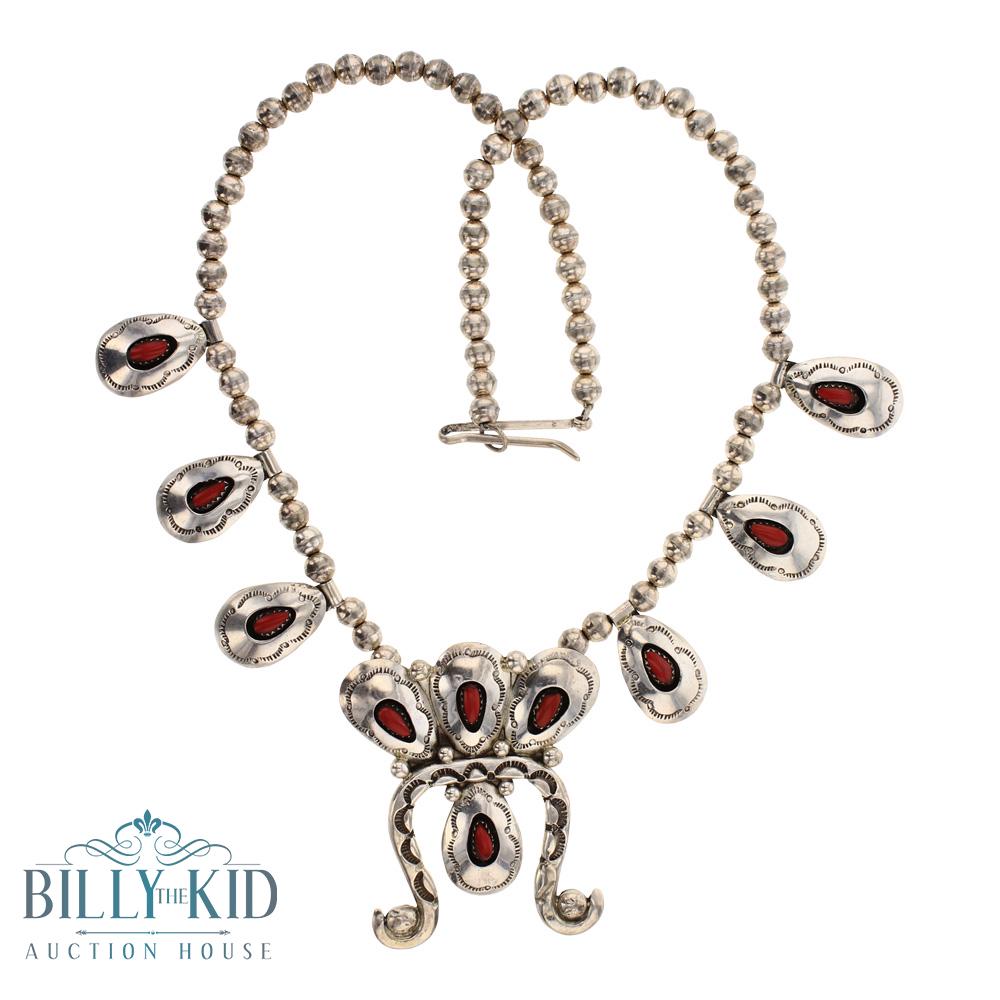 Vintage Shadow Box Coral Necklace & Naja (1 of 2)