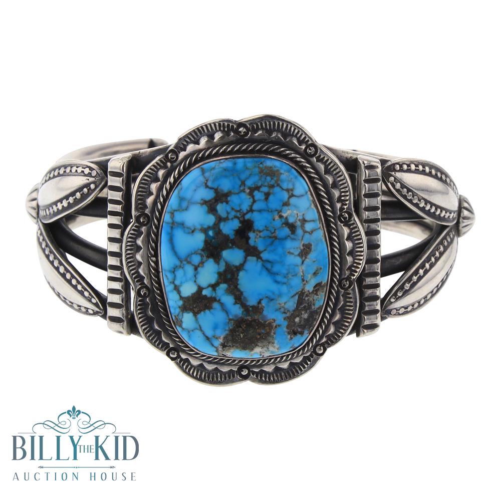 PJ Begay Kingman Turquoise Heavy Bracelet (1 of 3)