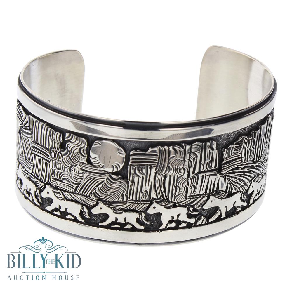 Randy Billy Running Horses Overlay Bracelet (1 of 3)