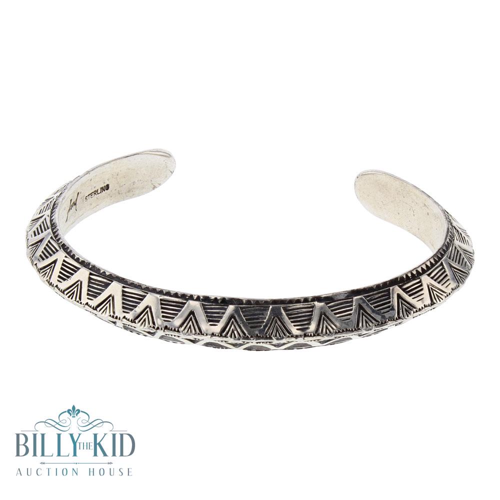 Triangle Wire Deep Stamped Geometric Design Cuff (1 of 3)
