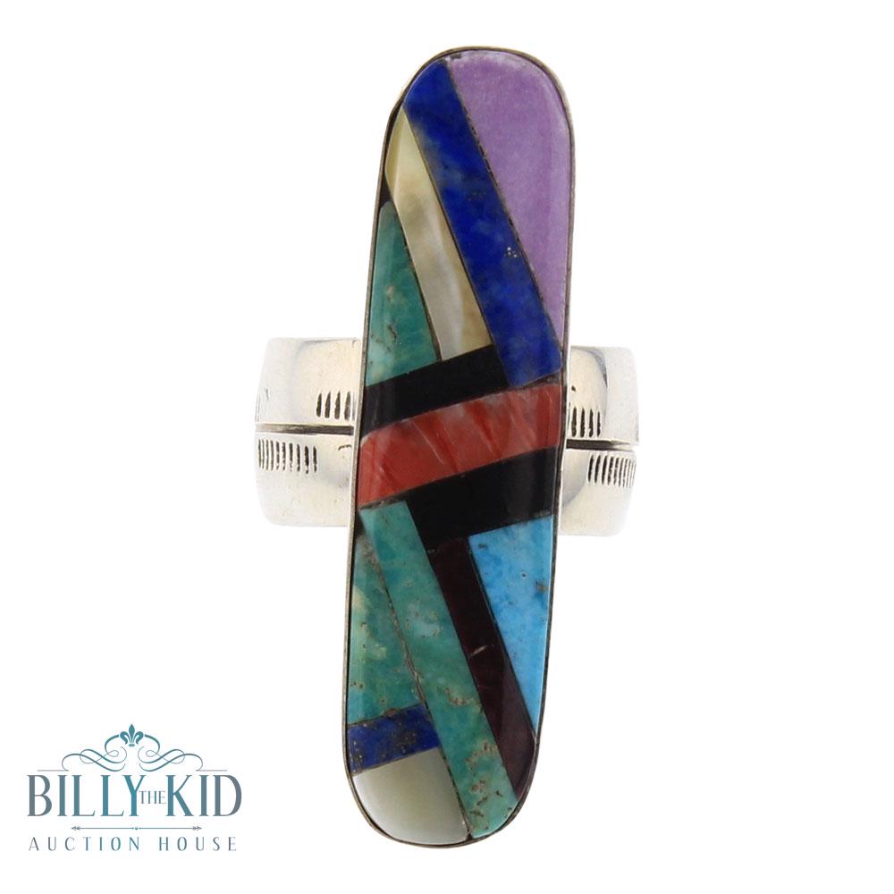 Jb Multi Stone Vintage Inlay Ring (1 of 3)