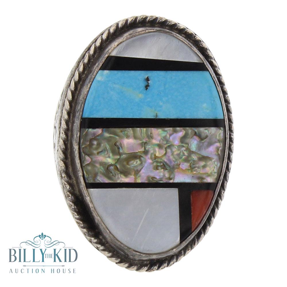 Vintage Zuni Multi Stone Inlay Ring (1 of 3)