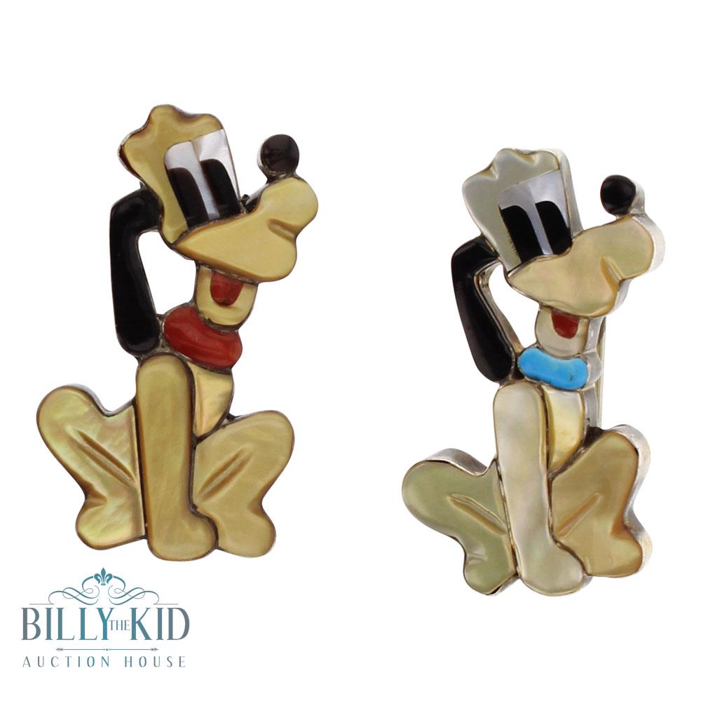 Vintage. Set of Two Pluto Zuni Inlay Pins (1 of 2)