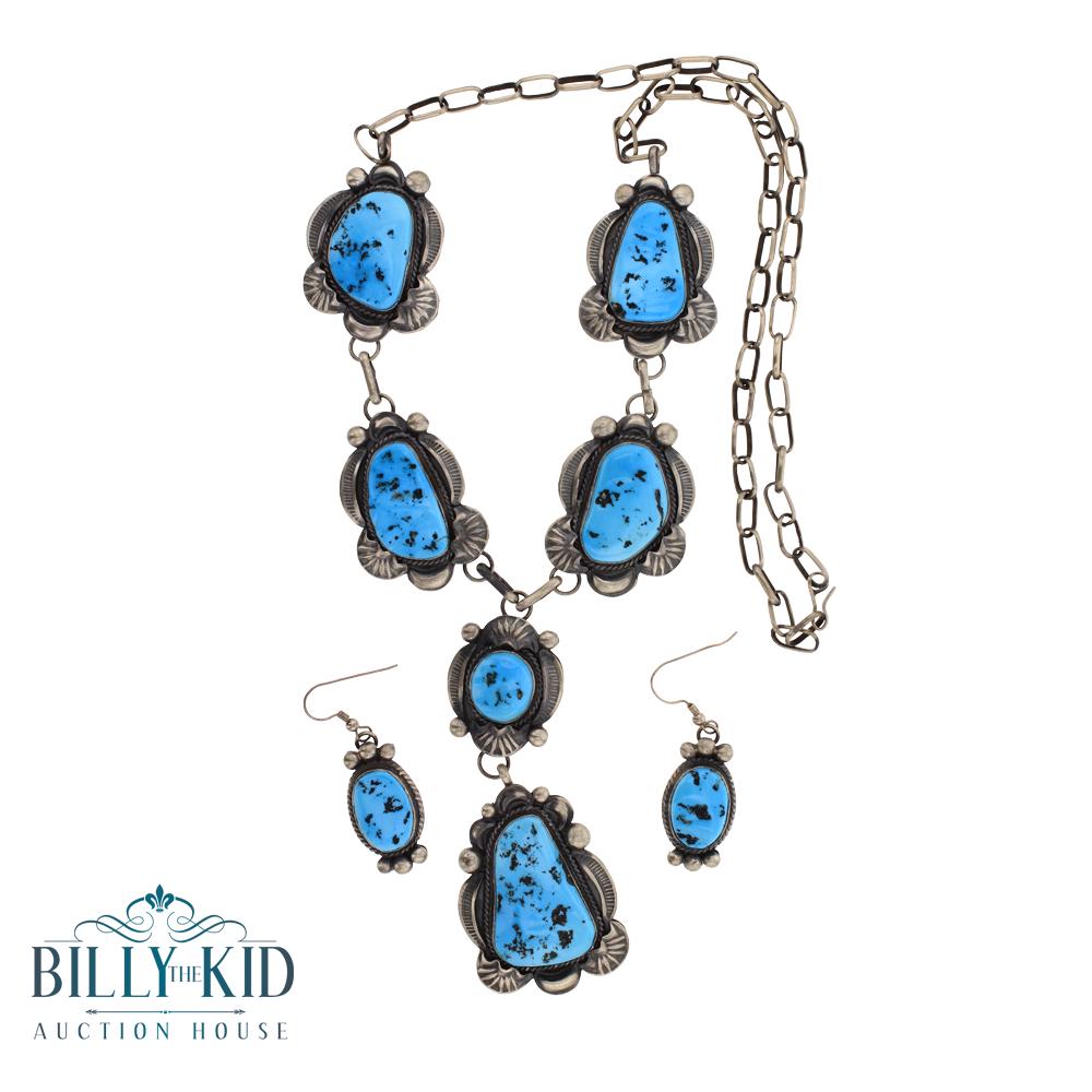 Gilbert Tom Sleeping Beauty Nugget. Turquoise Necklace (1 of 2)