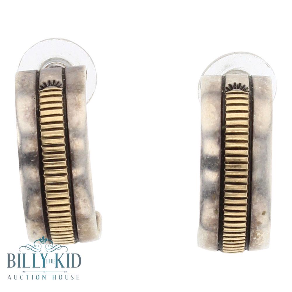 Bruce Moran 14K Gold over Silver Half hoop Earrings (1 of 2)