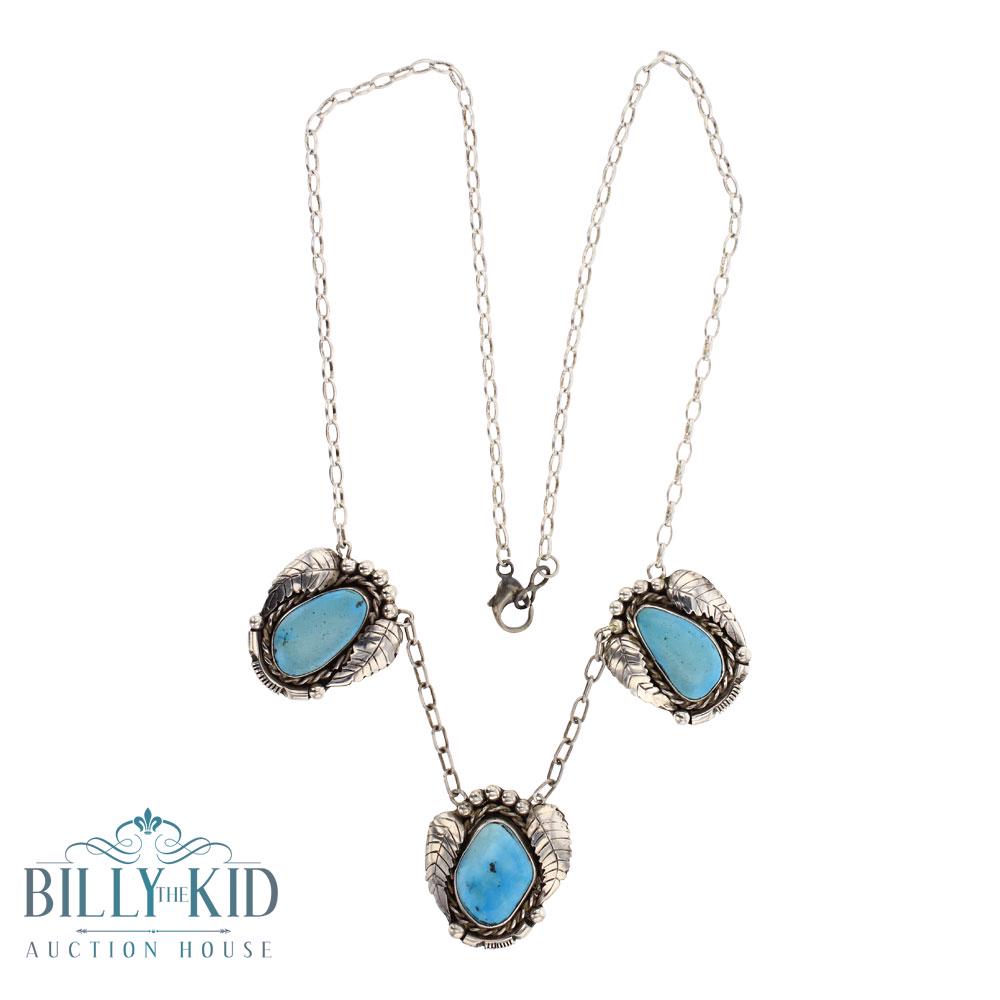 Old Pawn Turquoise Leaf Necklace (1 of 3)