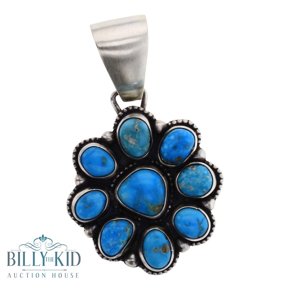 Beatty Tom Blue Bird Turquoise Cluster Pendant (1 of 2)