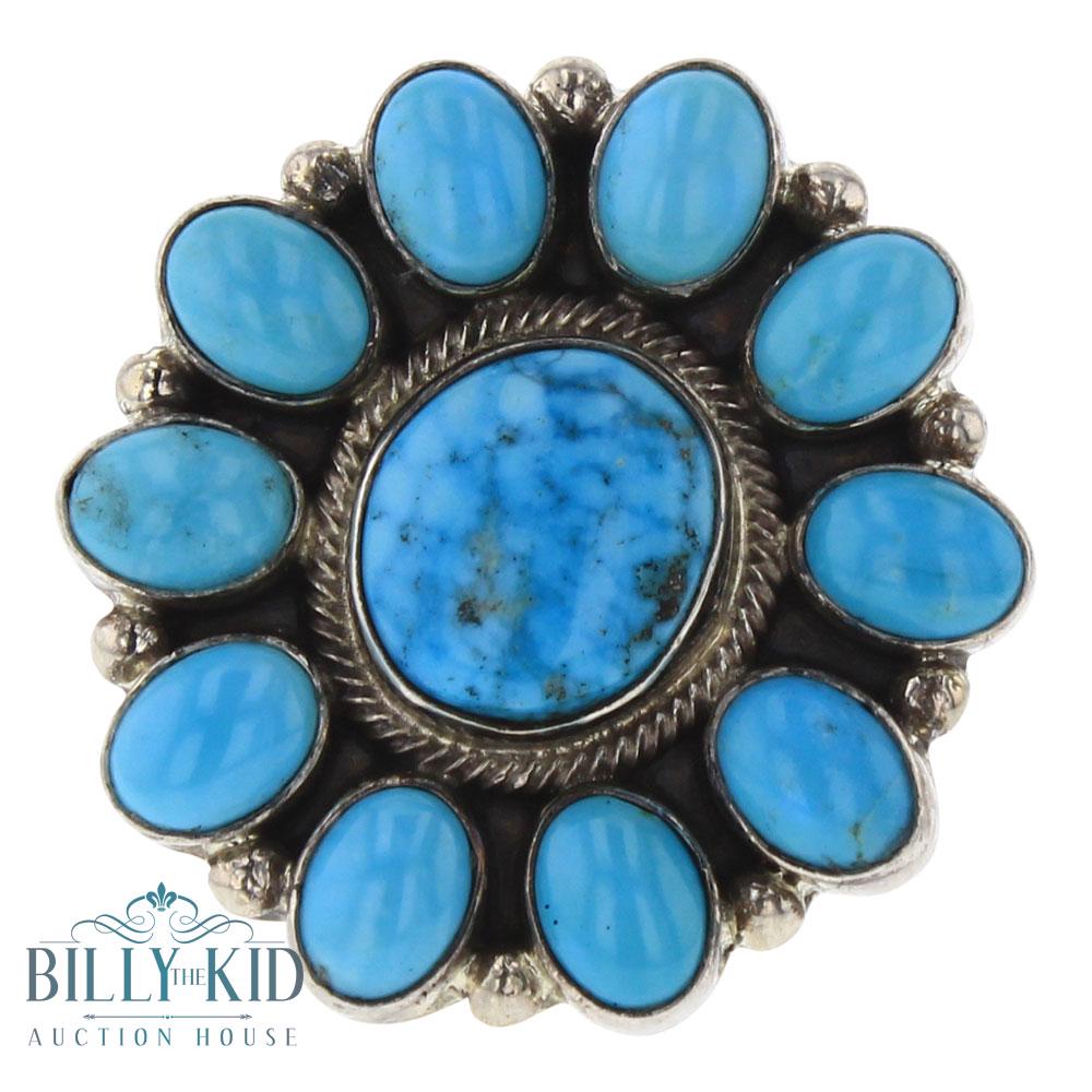 Kathleen Chavez Kingman Turquoise Cluster Ring (1 of 3)