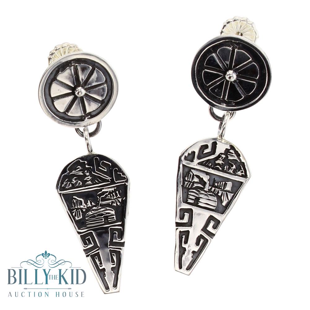 Randy Billy Overlay Story Teller Earrings (1 of 2)