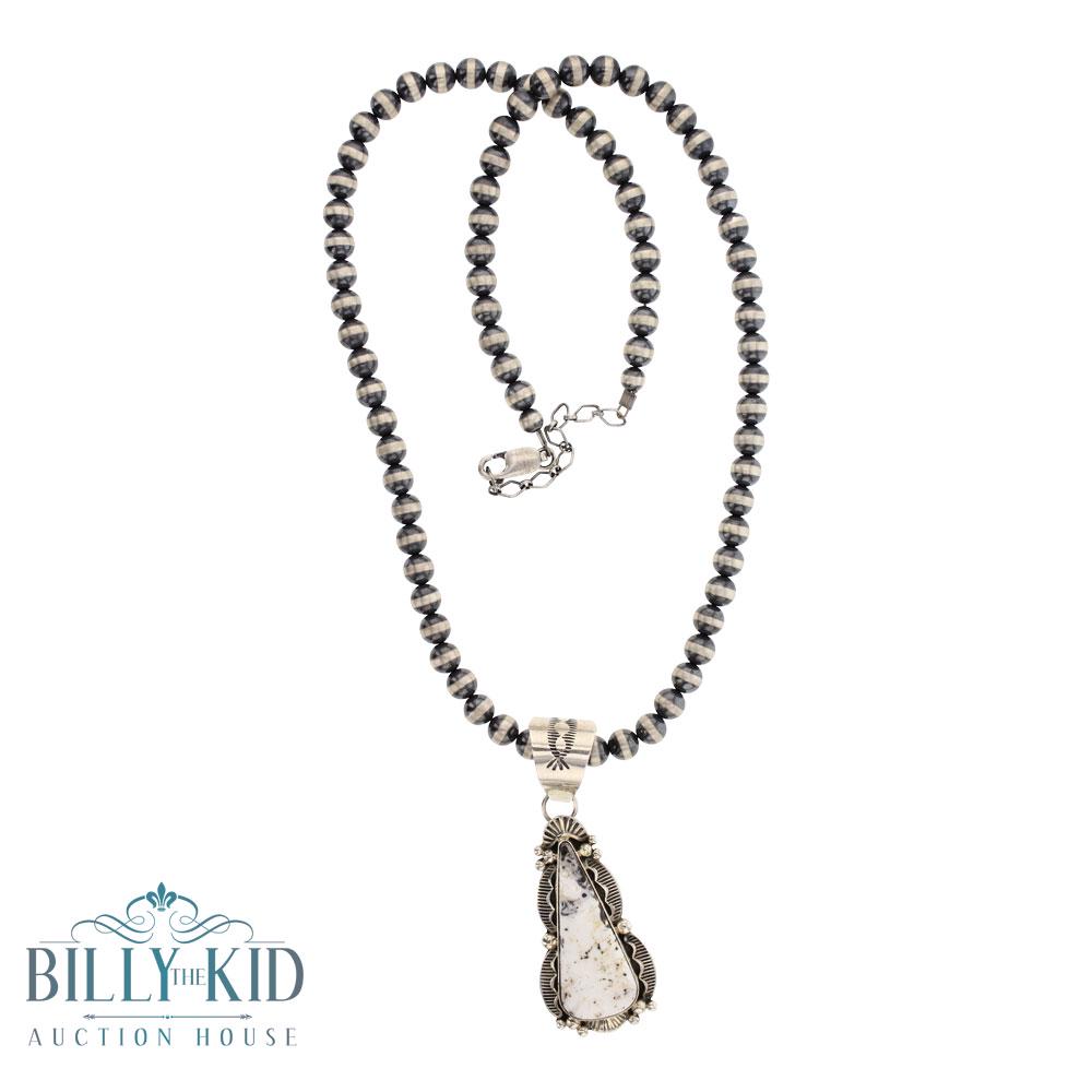 Marry Ann Spencer White Buffalo Pendant Necklace (1 of 3)