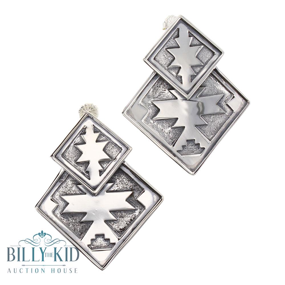 Randy Billy Sterling Silver Overlay Earrings (1 of 2)