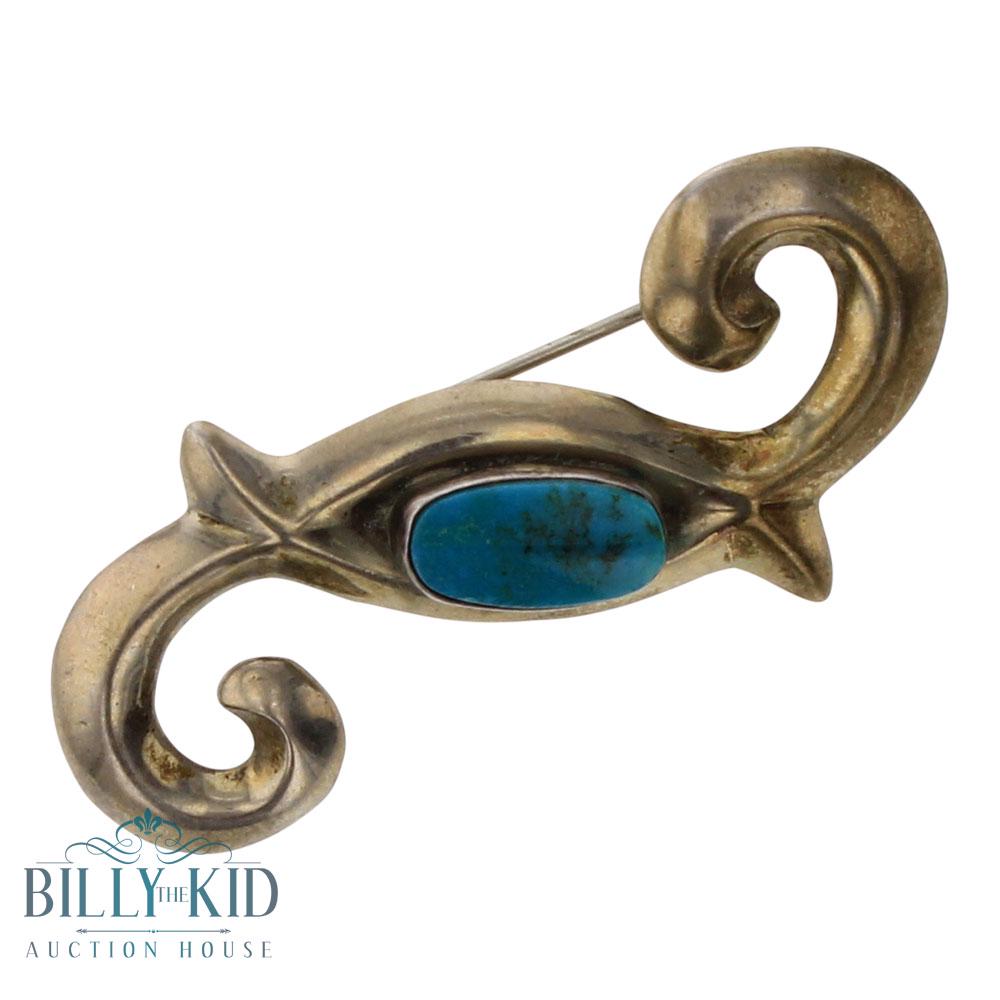 Old Pawn Turquoise Pin (1 of 2)