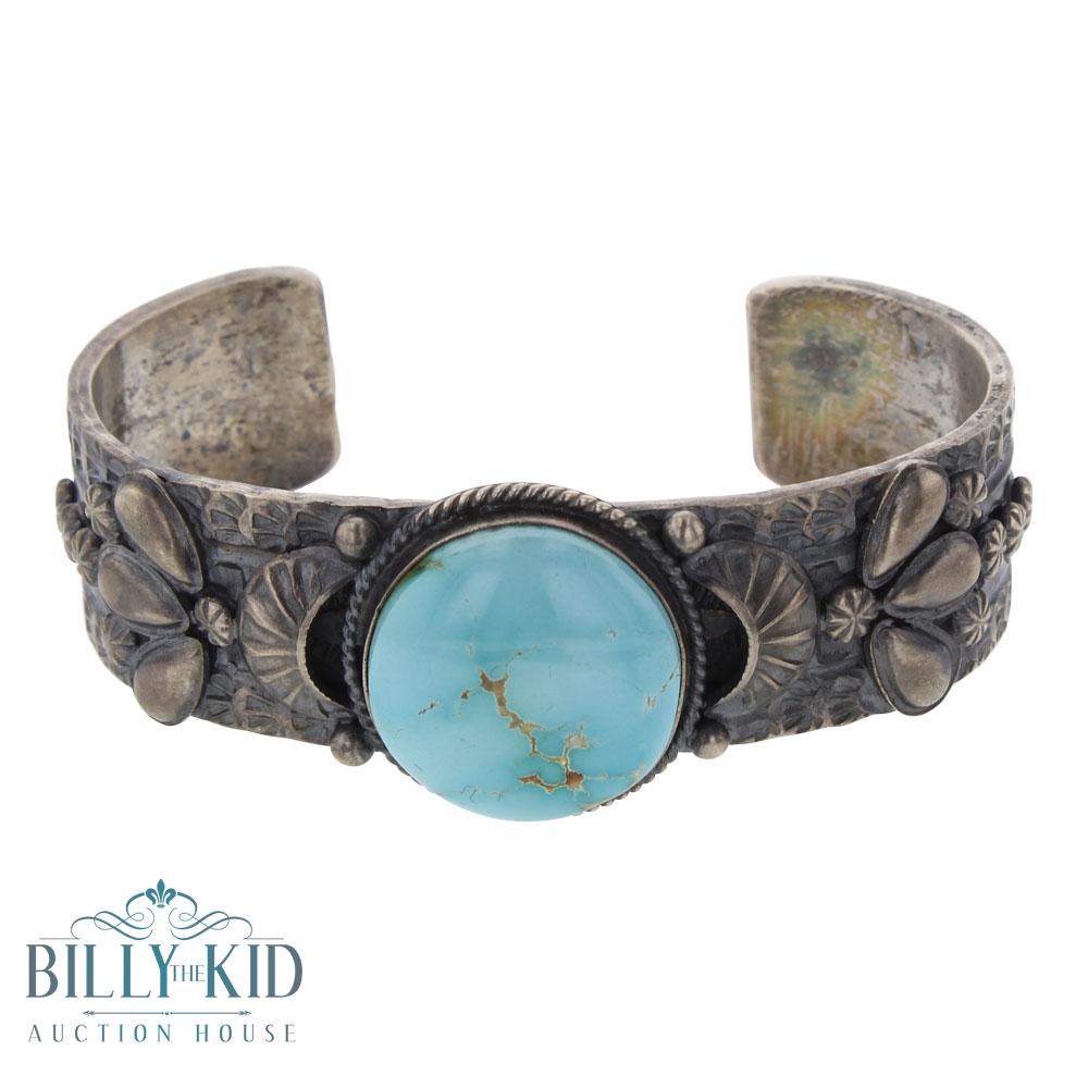 Gilbert Tom Royston Turquoise Stamp Bracelet (1 of 3)