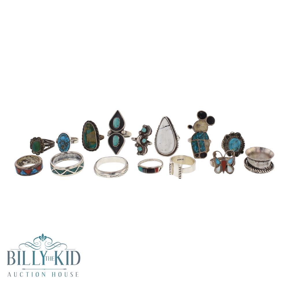 Vintage Pawn Multi Stone Rings Lot of 15 (1 of 3)