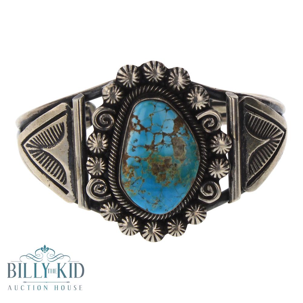 Leon Martinez Pilot Mountain Turquoise Cuff Bracelet (1 of 3)