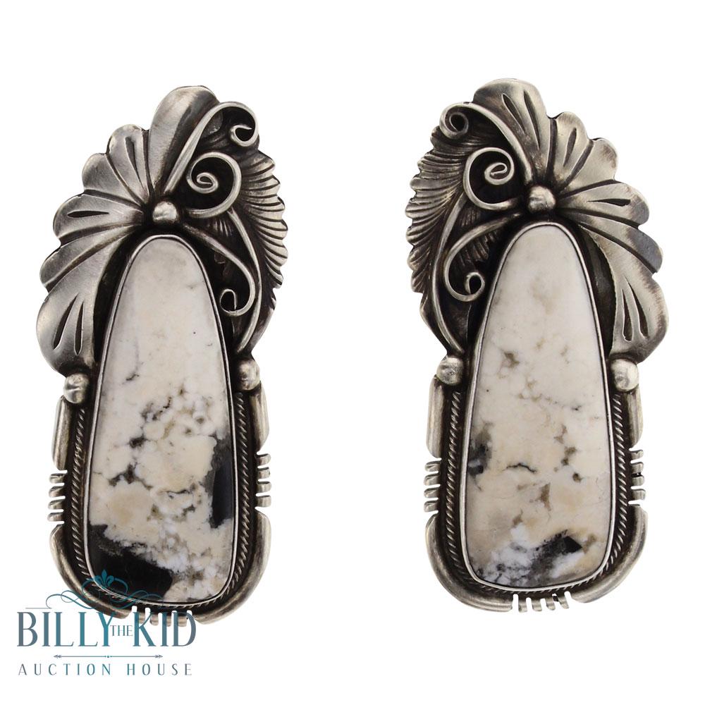 Jimmy Lee White Buffalo Leaf Work Earrings (1 of 2)