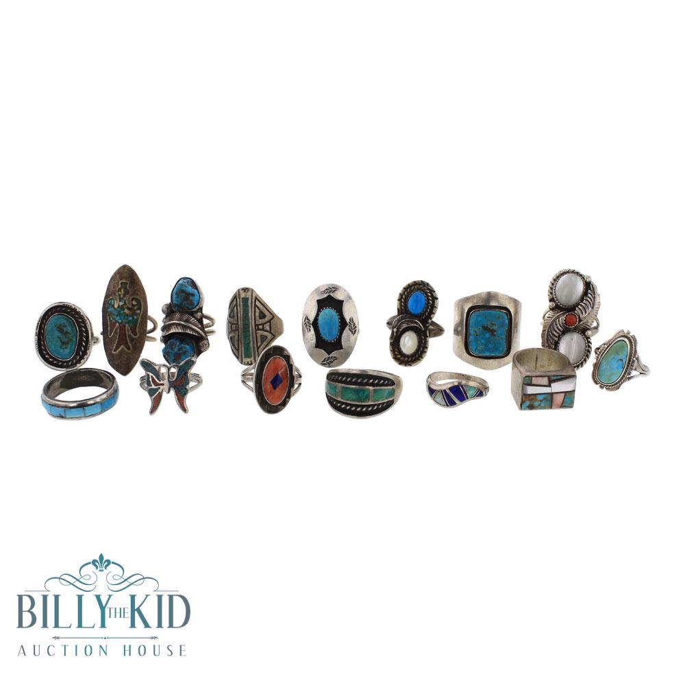 Vintage Pawn Turquoise & Coral Mixed Stone Navajo & (1 of 3)