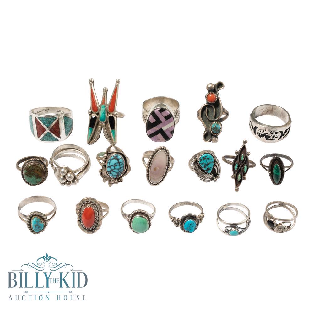 Vintage Pawn Turquoise & Coral Mixed Stones Navajos & (1 of 2)